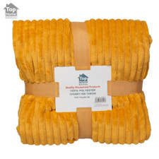 Chunky Rib Throw Luxury Soft Warm Blanket Fleece Throw Warm Sofa Bed King - size