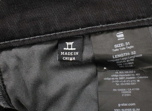 G-STAR 3301 Super Slim Jeans Men's W31/L32 Stretch Button Fly Denim Black - Picture 7 of 10