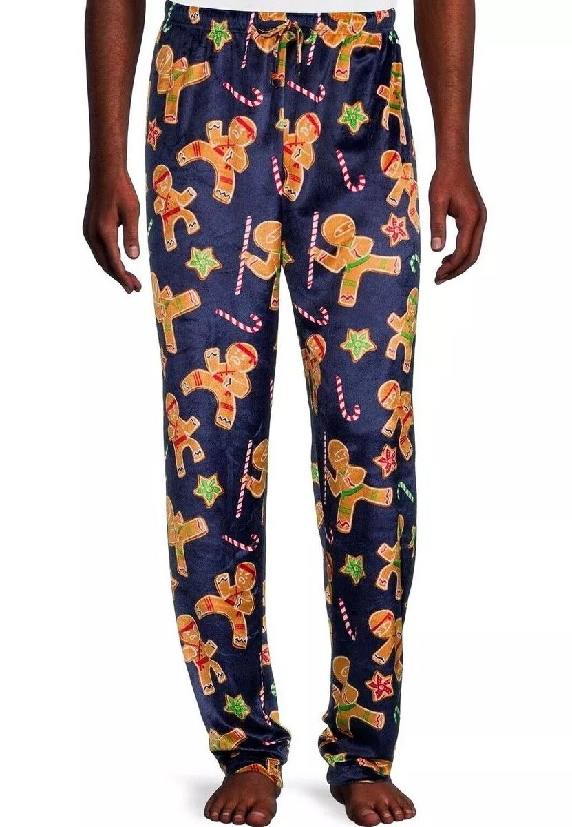 Gingerbread Man Ninja Christmas Pajama Pants Sleep Mens Women S