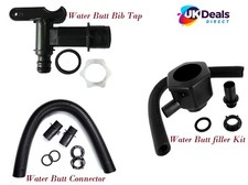 Water Butt Tap - Filler Kit - Connector Pipe Link Kit Hose Storing Rainwater
