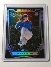 Brad Keller RC 2019 Panini Obsidian Purple Electric Etch Rookie 68/99 Royals