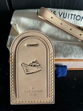 New Louis Vuitton vacchetta Large Luggage Tag hot stamping Taiwan boat gold foil
