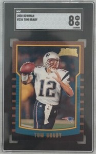 2000 Bowman Tom Brady RC SGC 8