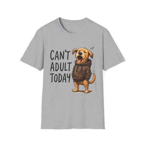 Funny Dog T-Shirt, Can't Adult Today Tee, Gift for Dog Lovers, Relaxed Fit Shirt - Picture 6 of 37