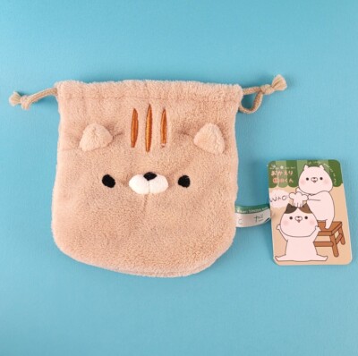 Nanka Chiisakute Kawaii Yatsu Cat Plush Pouch Bag Stuffed Mascot Japan New
