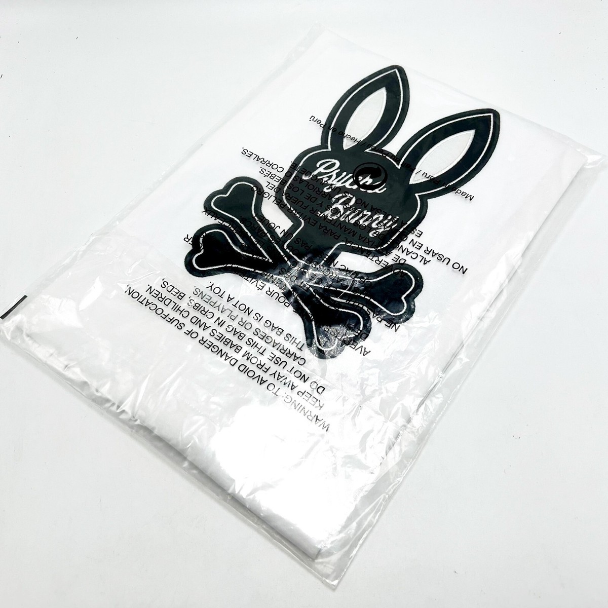 NEW* Men Psycho Bunny Derek Center Graphic Tee WHITE (MT0200048