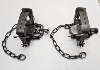 (PK2) Duke # 2 Square Jaw Coil Spring Trap 0492 Coyote Bobcat Fox Lynx Trapping