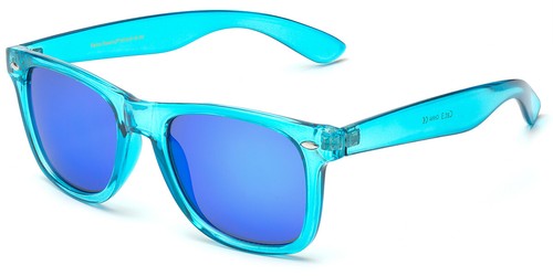 80er Jahre Retro klassische Sonnenbrille Herren Frauen durchscheinende Brille verspiegelte Gläser - Bild 12 von 17