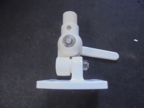 ANTENNA RATCHET MOUNT NYLON VHF MARINE BOAT ADJUSTABLE WHITE - Foto 3 di 4