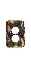 River's Edge Products Pine Cone Receptacle Cover Standard Duplex Receptacles