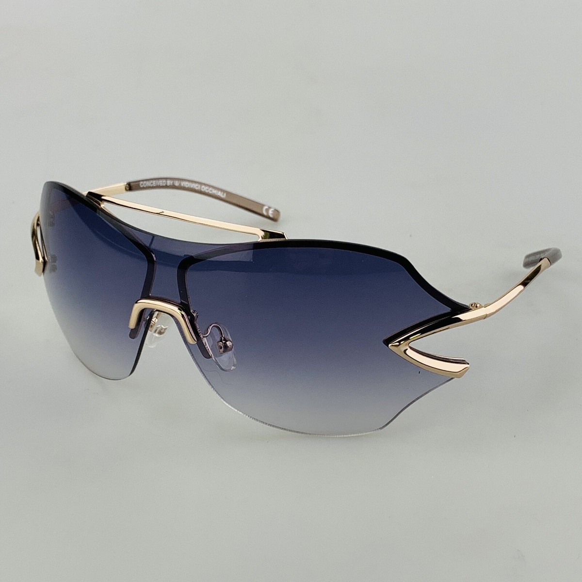 専用3 Vidi Vici Occhiali Sunglasses mod. Fini Junior Rimless Blue