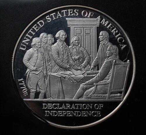 USA Declaration of Independence 1776 1 Troy ounce .999 fine silver round C396