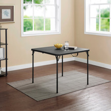 SQUARE FOLDING CARD TABLE 34-Inch Portable Black