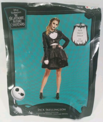 Jack Skellington Adult Tutu Costume Halloween Disguise Disney Womens Size Large