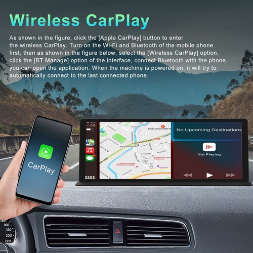 Wireless Carplay Android Auto GPS Logger 5G WiFi Dash Camera Front 4K Dual Cam - Picture 3 of 9