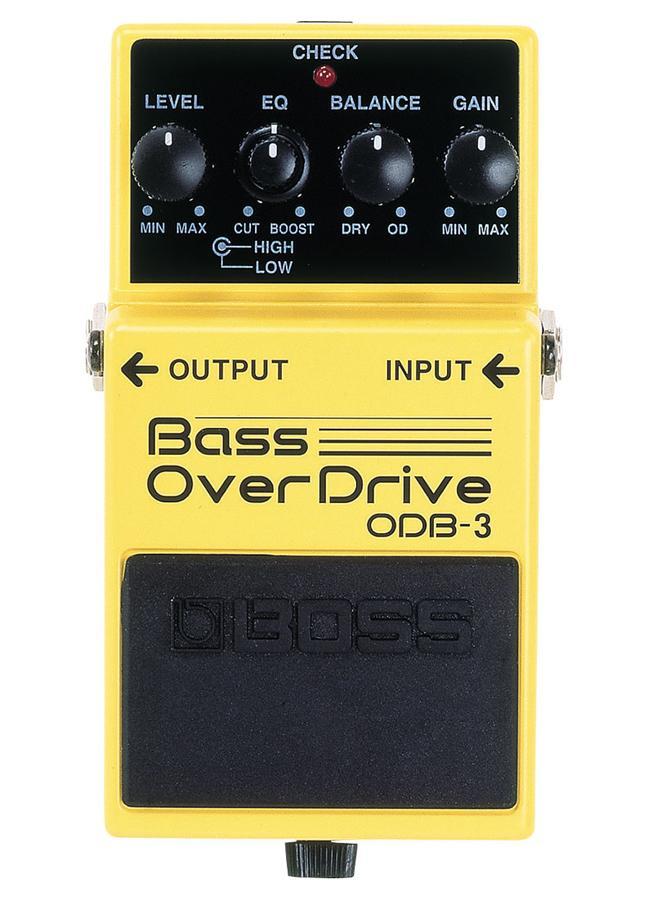 Pedale effet basse Boss ODB3 overdrive collector avec distorsion analogique vintage