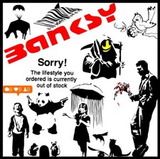 Banksy Wall Sticker Multi-listing Highest Quality Vinyl Home Decor Art Decal UK
