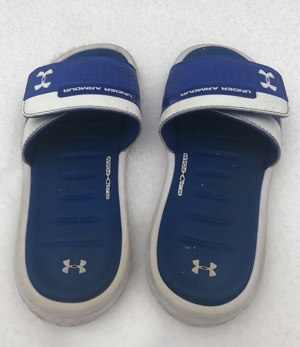 Under Armour Blue Youth 4 Foam Slides 