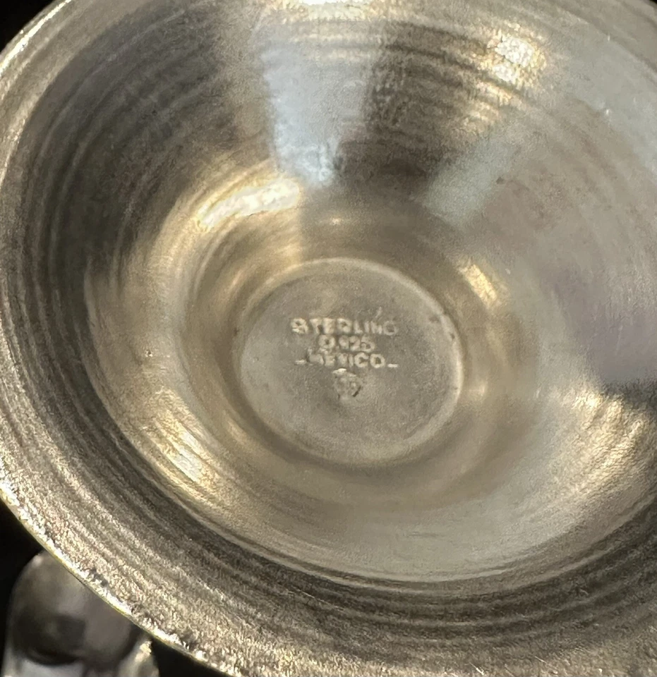 Jarrón de plata esterlina vintage de plata de México .925 florero Posey borde ondulado Foto 4 de 4