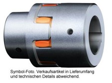 KTR Rotex 28 ALU Kupplung komplett, Bohrung mit Nut wählbar, 92 SH-A Zahnkranz