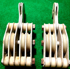 Poly Rope Hoist Pulley Wheel Block and Tackle Puller Lift Blocks Only