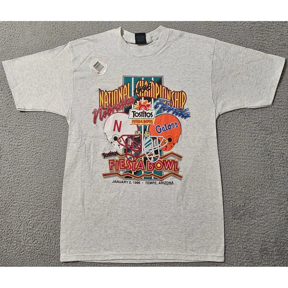 Camiseta grande vintage Tostito Fiesta Bowl 1996 Nebraska Huskers Florida Gators Foto 2 de 4