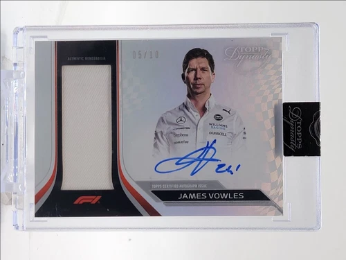 JAMES VOWLES 2024 TOPPS DYNASTY F1 PATCH #DAP-JVO AUTO /10 Q3694