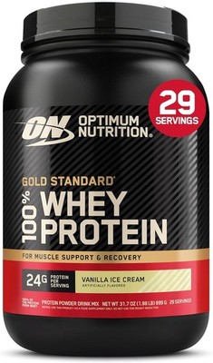 Optimum Nutrition Gold Standard 100% Whey Protein Powder Vanilla Ice Cream 2 lb 