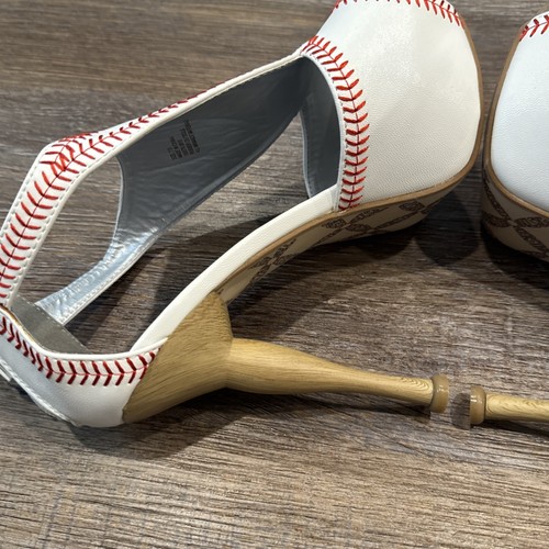 Tacones altos temáticos de béisbol Herstar talla 7,5 - Imagen 11 de 18