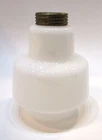 Unusual Small 6x7" Stepped White Milk Glass Schoolhouse Globe Diffuser Shade