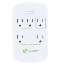 Greenlite 5 Outlet Advanced Power Strip Tier1 Wall Mount Smart Surge Protector