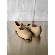 Bloch Tan Leather Tap Dance Shoes Performance Dancewear Size 3.5 M