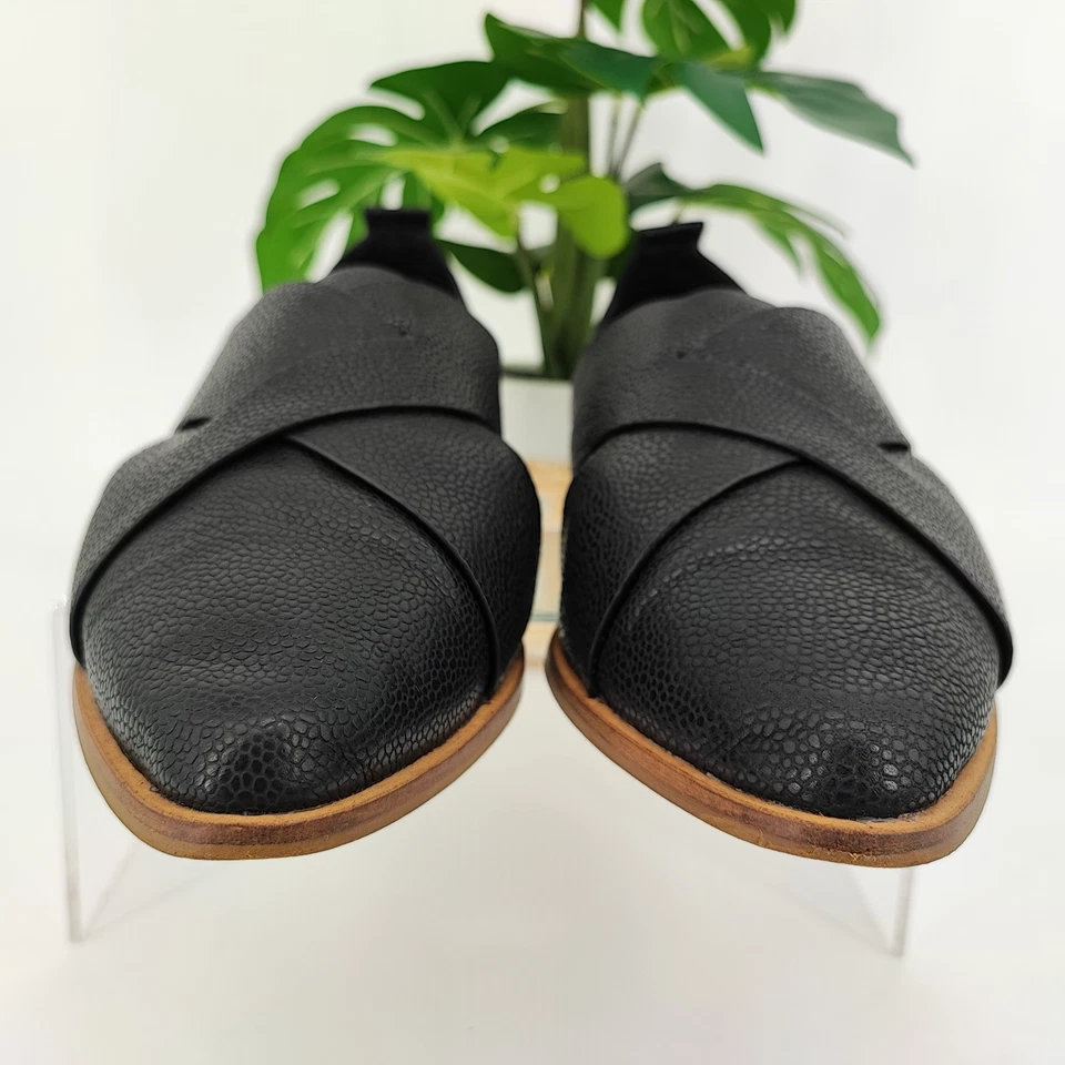 Mocasines para mujer Kelsi Dagger Brooklyn de cuero negro talla 7,5 EE. UU. Foto 2 de 4