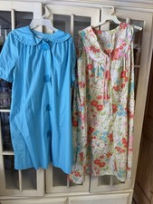 Vintage Housecoats Set/2, One Snap Front Duster And A Sleeveless Floral