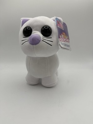 Jazwares Adopt Me! Plüsch Schneekatze Sammlerstück Stofftier mit virtuellem Code