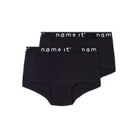 Hipster Unterhose MäDchen 2Er Pack Schwarz GrößE 158-164 Name It Baumwolle