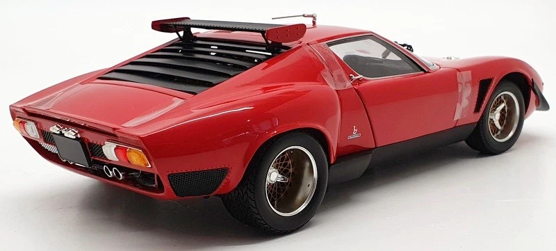 Modelo de coche Kyosho escala 1/18 08319R - Lamborghini Miura P400S 1966 - rojo/negro Foto 2 de 4
