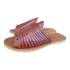 Huaraches by BearPaw Leather Slide Sandal Women size 7 NEW