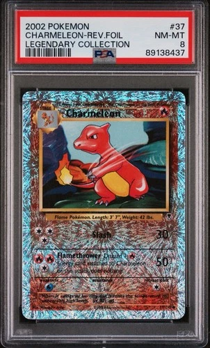 Pokemon Charmeleon Legendary Collection. Reverse Holo Foil #37 PSA 8 POP 305
