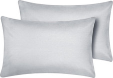 Travel Pillow Case 12X18 Size Pack of 2 Pieces 100 Egyptian Cotton Zipper Closu
