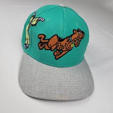  Bioworld Scooby Doo Runaround Teal Precurve Snapback Hat Monster 