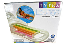 NOS 2013 Intex King Kool Lounge Float Swimming Pool Lounger w Headrest Cupholder