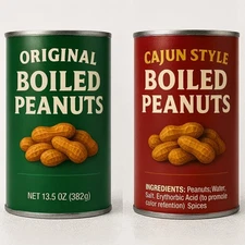 Delicious Variety Boiled Peanut Gift Box - Six (6) Southern Style Boiled Peanut
