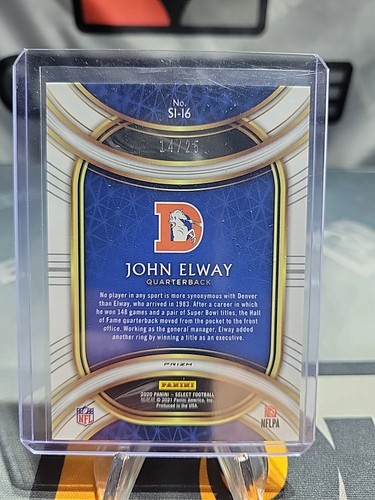 2020 Panini Select John Elway Broncos Tie Dye Prizm /25 - Picture 2 of 3