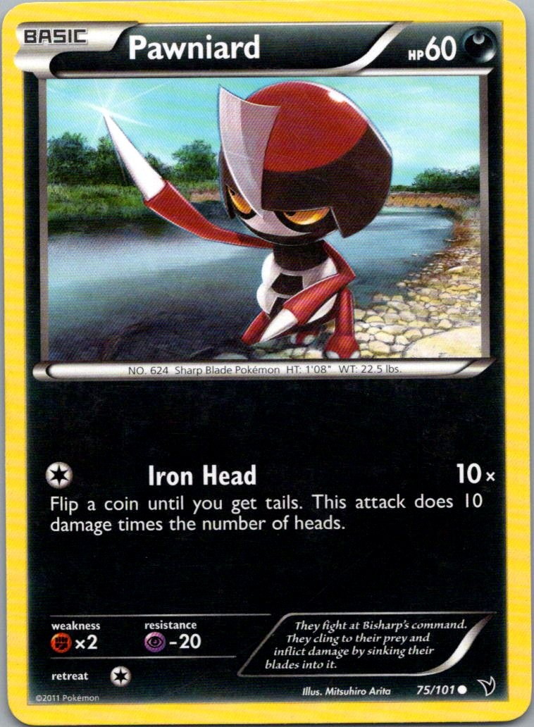 Pokemon TCG Pawniard 75/101 Noble Victories LP