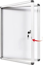Enclosed Bulletin Board Dry Erase Noticeboard Lockable Display Boards 20x14"