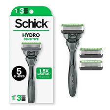 Schick Hydro Sensitive 5-Blade Razor 3 Razor Blade Refills New in Package