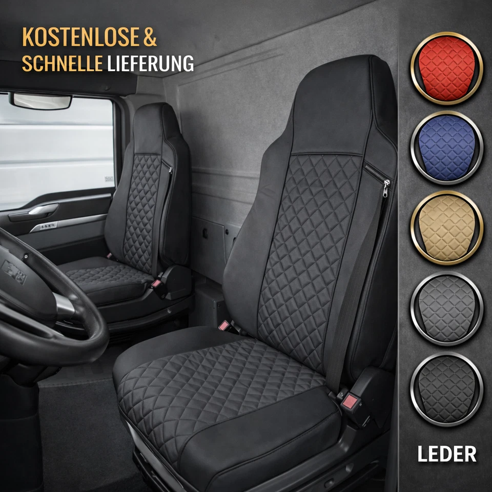 Housses de siège 1+1 compatibles pour MAN TGX TGS TGM TGL 2015+ Premium - Photo 1/1