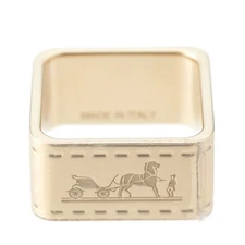 Hermes Bolduc Scarf Ring Gold Used Accessories Jewelry