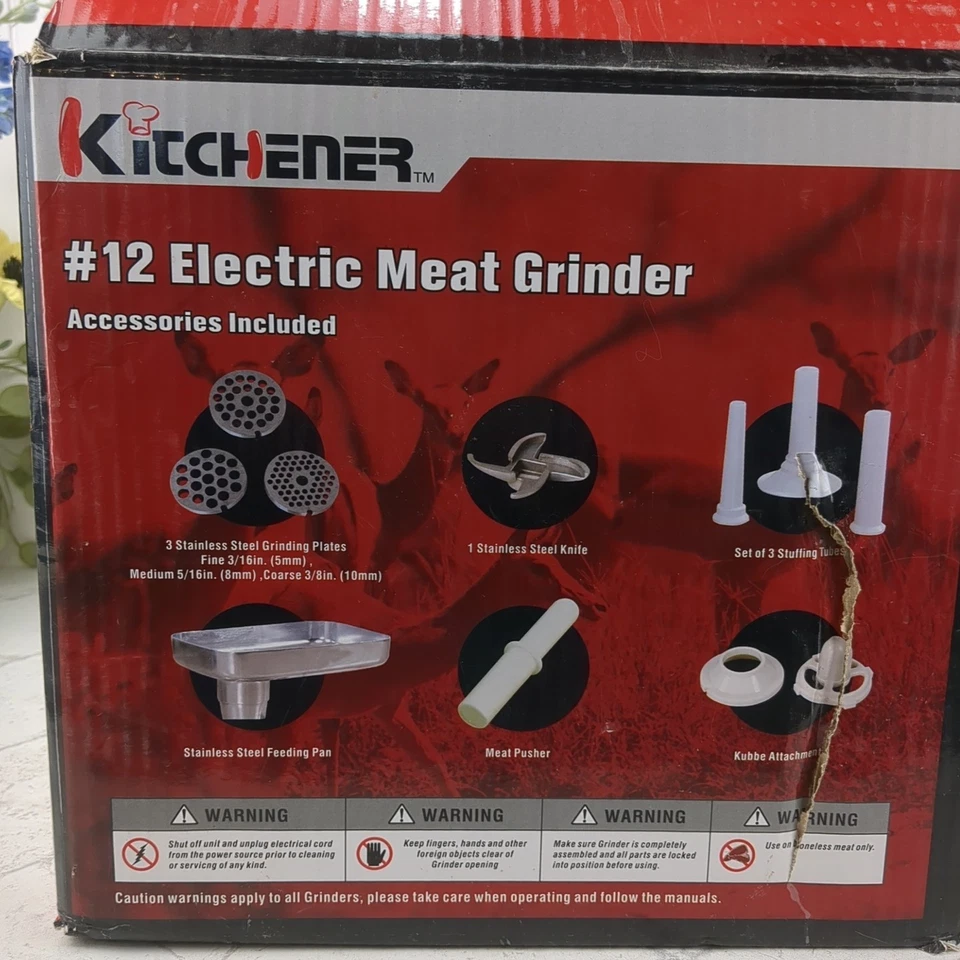 Molinillo de carne eléctrico Kitchener #12 artículo # 151342 Foto 3 de 4